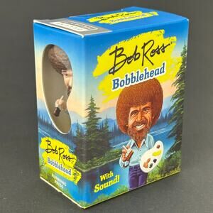 Bob Ross Bobblehead with Sound & Art Flipbook New In Box NIB Collectible